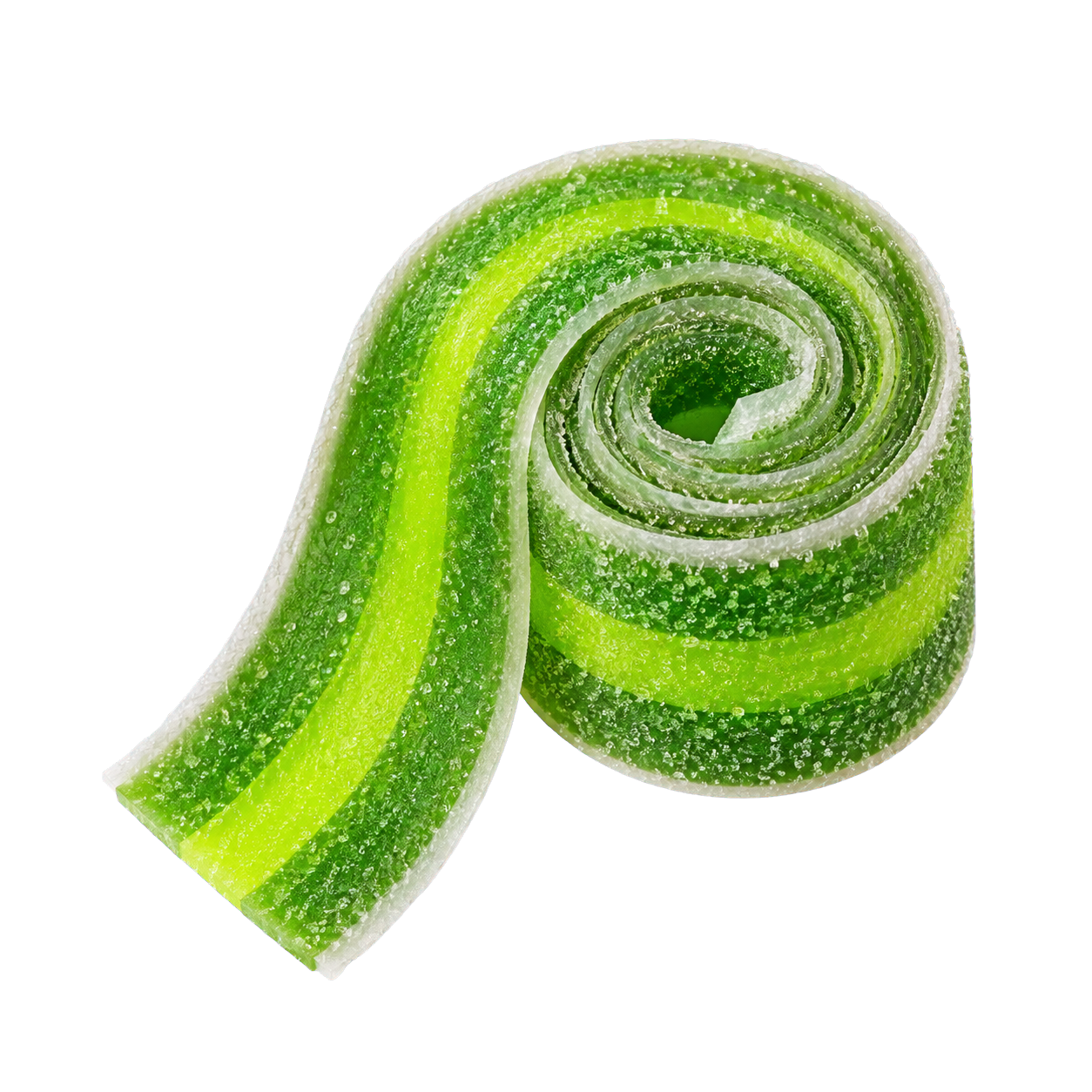 Green Apple sugar-coated gummy tape roll